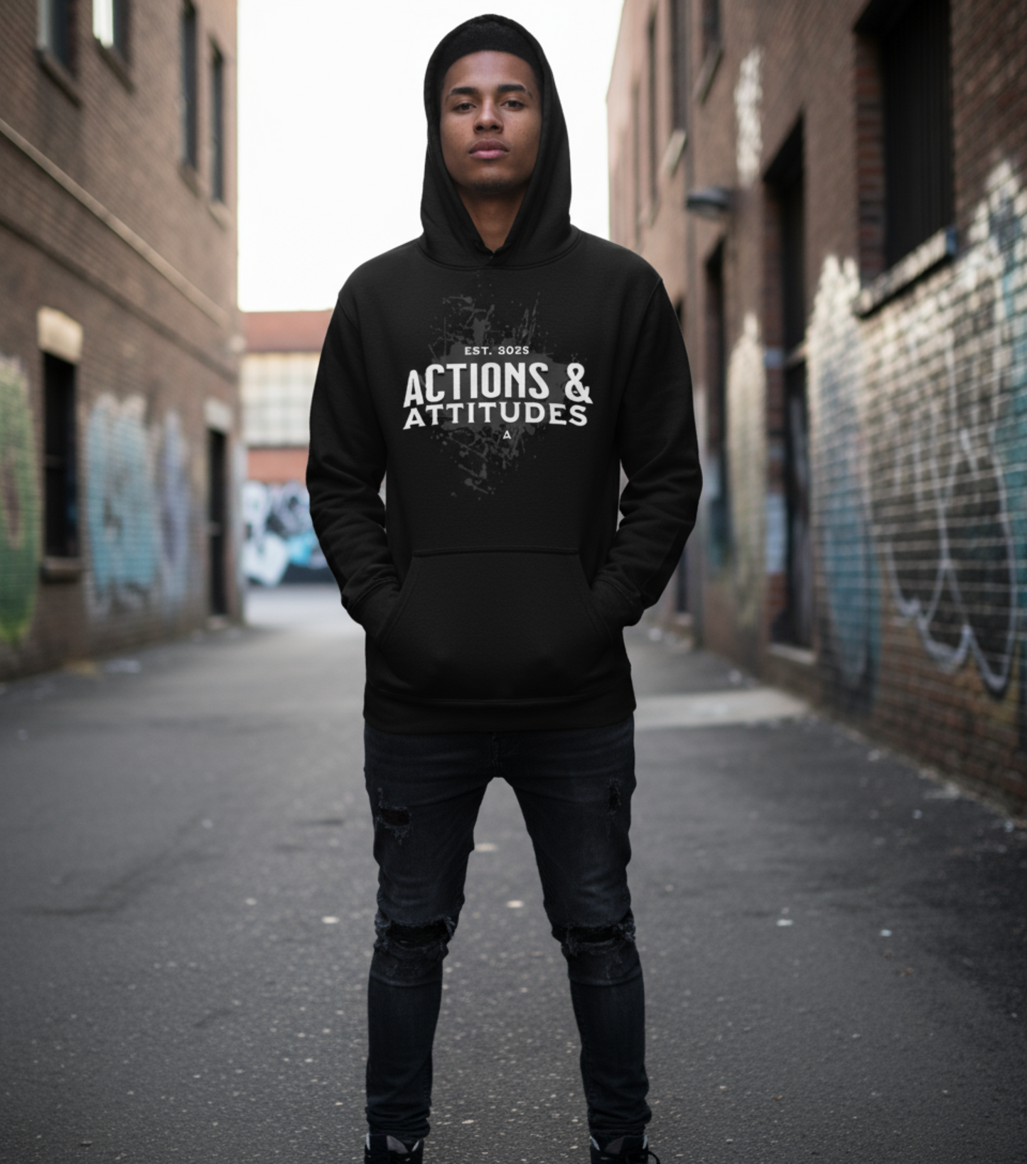 ACTIONS & ATTITUDES Collection Hooded Sweatshirt