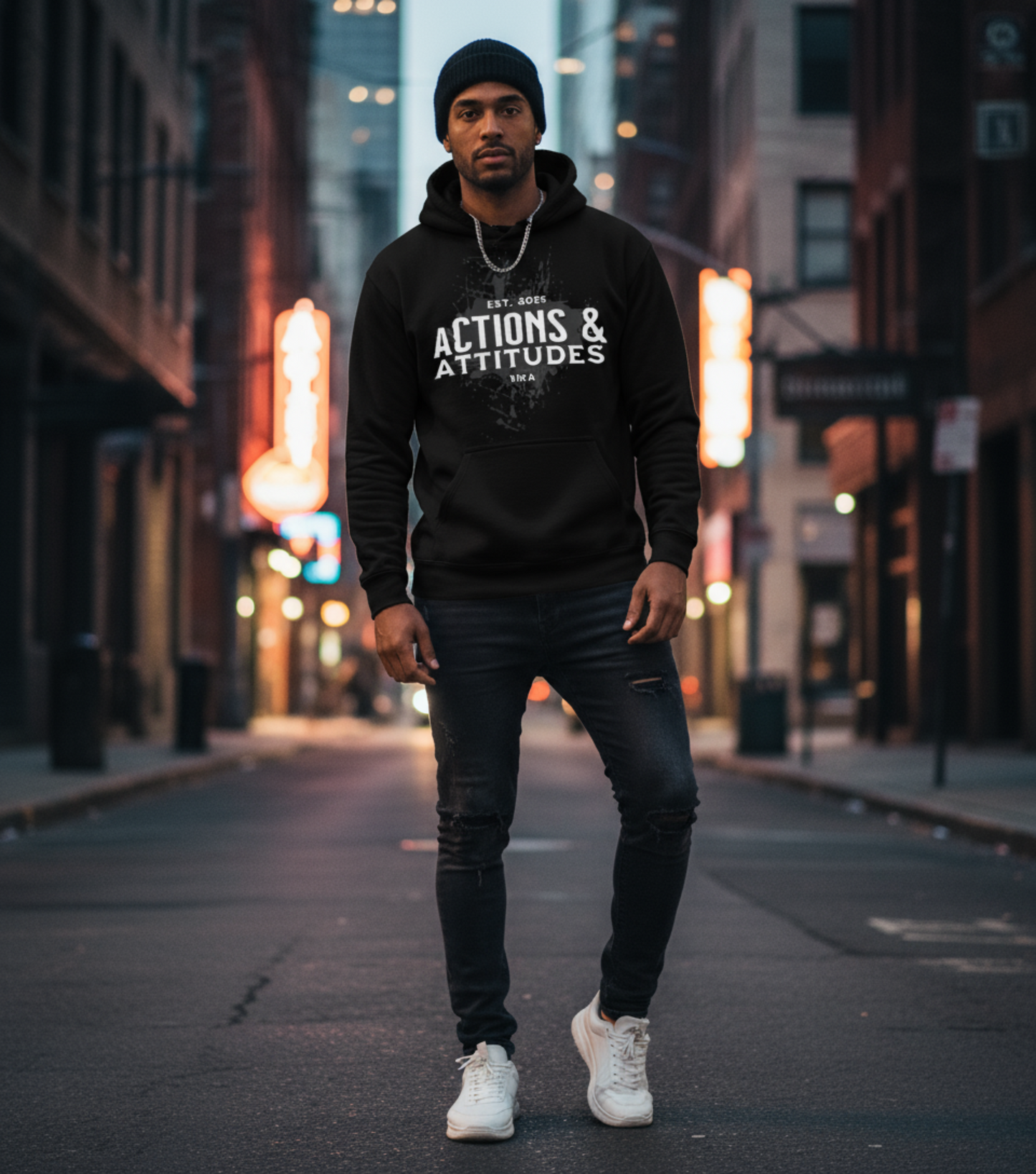 ACTIONS & ATTITUDES Collection Hooded Sweatshirt